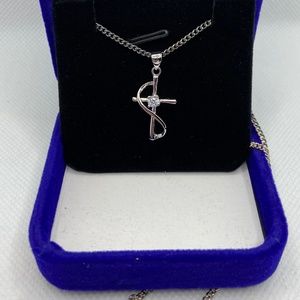 S925 CZ cross Pendant And Necklace